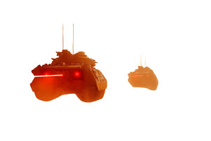 Laser Tanks Battle Vinyl Car Decal Sticker – Waterproof & UV-Resistant 8"