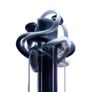 Abstract Metal Sculpture Vinyl Car Decal Sticker – Waterproof & UV-Resistant 8"