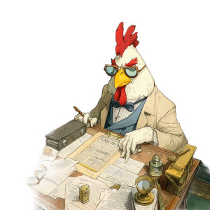 Accountant Chicken Vinyl Car Decal Sticker – Waterproof & UV-Resistant 8"