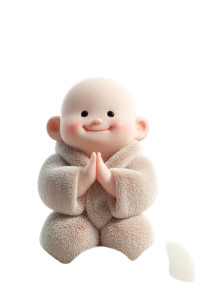 Baby Buddha Character Vinyl Car Decal Sticker – Waterproof & UV-Resistant 8"