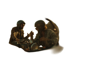 Vintage Motorcycle Duo Vinyl Car Decal Sticker – Waterproof & UV-Resistant 8"