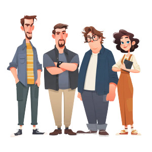 Cartoonish Web Developers Vinyl Car Decal Sticker – Waterproof & UV-Resistant 8"