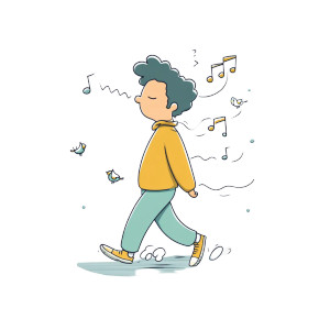 Joyful Cartoon Character V3 Vinyl Car Decal Sticker – Waterproof & UV-Resistant 8"