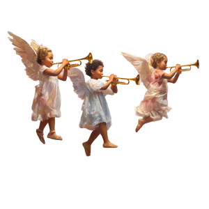 Baby Angels Moon Scene Vinyl Car Decal Sticker – Waterproof & UV-Resistant 8"