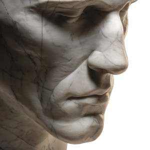 Marble Face Sculpture Vinyl Car Decal Sticker – Waterproof & UV-Resistant 8"