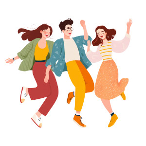 Dancing Young People V2 Vinyl Car Decal Sticker – Waterproof & UV-Resistant 8"