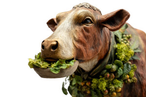 Cow Eating Salad Vinyl Car Decal Sticker – Waterproof & UV-Resistant 8" Cow Eating Salad Vinyl Car Decal Sticker – Waterproof & UV-Resistant 8"