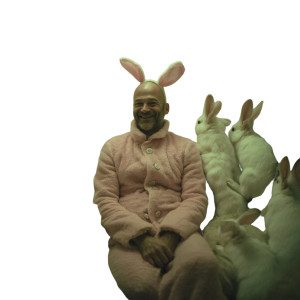 Pink Bunny Man Vinyl Car Decal Sticker – Waterproof & UV-Resistant 8"