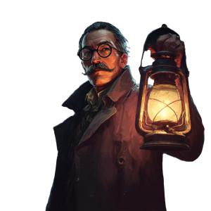 Gothic Detective Portrait Vinyl Car Decal Sticker – Waterproof & UV-Resistant 8"