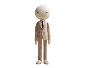 Kawaii Suit Plush Vinyl Car Decal Sticker – Waterproof & UV-Resistant 8"