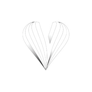 Luxury Heart Logo Vinyl Car Decal Sticker – Waterproof & UV-Resistant 8"