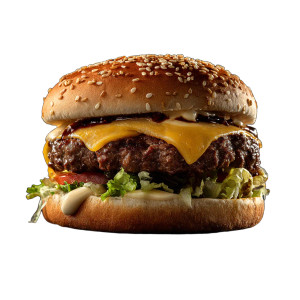 Cheeseburger Vinyl Car Decal Sticker – Waterproof & UV-Resistant 8"