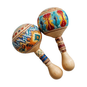 Wooden Maracas Vinyl Car Decal Sticker – Waterproof & UV-Resistant 8"