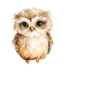 Whimsical Owl Painting V2 Vinyl Car Decal Sticker – Waterproof & UV-Resistant 8"