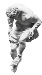 Greek Sculpture Isometric Vinyl Car Decal Sticker – Waterproof & UV-Resistant 8"