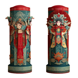 Chinese Opera Pillar Vinyl Car Decal Sticker – Waterproof & UV-Resistant 8" Chinese Opera Pillar Vinyl Car Decal Sticker – Waterproof & UV-Resistant 8"