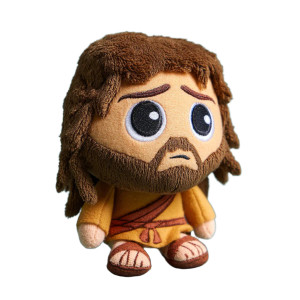 Sad Jesus Plushie Vinyl Car Decal Sticker – Waterproof & UV-Resistant 8"