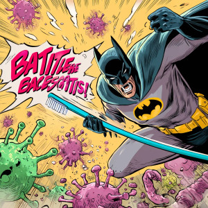 Toothbrush Superhero Vinyl Car Decal Sticker – Waterproof & UV-Resistant 8"