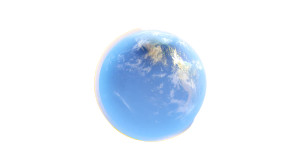 Earth With Halo Vinyl Car Decal Sticker – Waterproof & UV-Resistant 8"