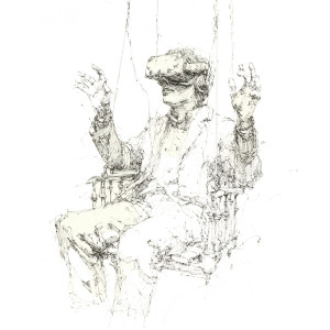 Vr Enthusiast Sketch Vinyl Car Decal Sticker – Waterproof & UV-Resistant 8"