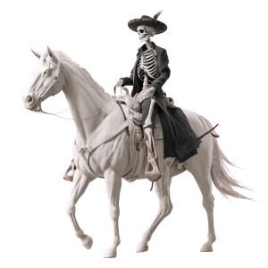 Skeleton Cowgirl Vinyl Car Decal Sticker – Waterproof & UV-Resistant 8" Skeleton Cowgirl Vinyl Car Decal Sticker – Waterproof & UV-Resistant 8"