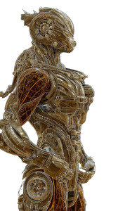 Cyberpunk Cyborg Warrior V3 Vinyl Car Decal Sticker – Waterproof & UV-Resistant 8"