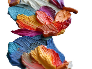 Colorful Abstract Flowers Vinyl Car Decal Sticker – Waterproof & UV-Resistant 8"