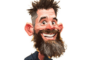 Smiling Bearded Man V2 Vinyl Car Decal Sticker – Waterproof & UV-Resistant 8"