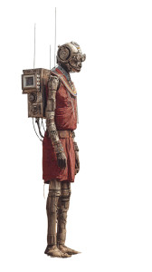 Maasai Robot Man Vinyl Car Decal Sticker – Waterproof & UV-Resistant 8"