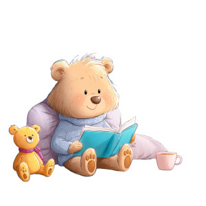 Evening Reading Vinyl Car Decal Sticker – Waterproof & UV-Resistant 8"