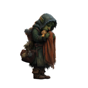 Sad Orc Child Vinyl Car Decal Sticker – Waterproof & UV-Resistant 8"