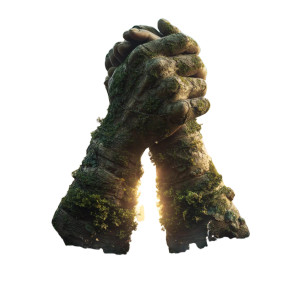 Stone Hands Unity Vinyl Car Decal Sticker – Waterproof & UV-Resistant 8"