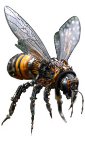 Mechanical Bumble Bee Vinyl Car Decal Sticker – Waterproof & UV-Resistant 