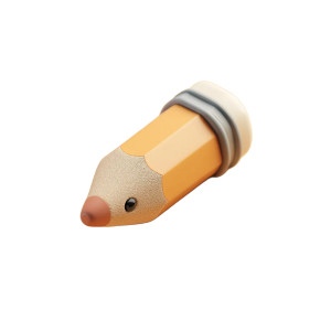 Minimalist 3D Pencil Vinyl Car Decal Sticker – Waterproof & UV-Resistant 8"