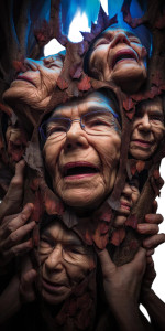 Geriatric Women Tree Vinyl Car Decal Sticker – Waterproof & UV-Resistant 8"