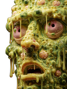 Creepy Slimy Face Vinyl Car Decal Sticker – Waterproof & UV-Resistant 8"