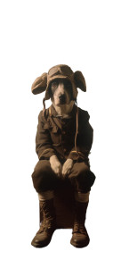 Surreal Soldier Dog Vinyl Car Decal Sticker – Waterproof & UV-Resistant 8"