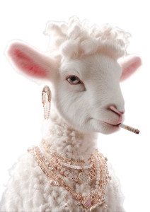 Hellish Baby Sheep Vinyl Car Decal Sticker – Waterproof & UV-Resistant 8"