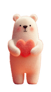 Fluffy Teddy Bear Vinyl Car Decal Sticker – Waterproof & UV-Resistant 8"