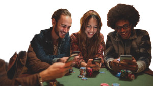 Friends Playing Poker Vinyl Car Decal Sticker – Waterproof & UV-Resistant 8"