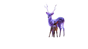 Glowing Forest Doe Vinyl Car Decal Sticker – Waterproof & UV-Resistant 8"