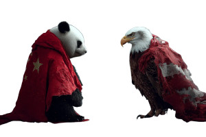 Panda Vs Eagle V2 Vinyl Car Decal Sticker – Waterproof & UV-Resistant 8"