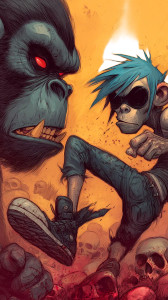 Gorillaz Meets Moebius Vinyl Car Decal Sticker – Waterproof & UV-Resistant 8"
