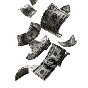 Flying Dollar Bills Vinyl Car Decal Sticker – Waterproof & UV-Resistant 8"