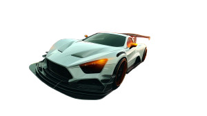 Futuristic Sports Car Vinyl Car Decal Sticker – Waterproof & UV-Resistant 8"