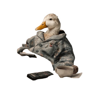 Lazy Duck Relaxing Vinyl Car Decal Sticker – Waterproof & UV-Resistant 8"