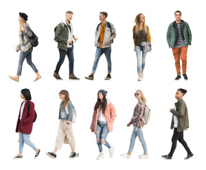 College Students Walking Vinyl Car Decal Sticker – Waterproof & UV-Resistant 8" College Students Walking Vinyl Car Decal Sticker – Waterproof & UV-Resistant 8"