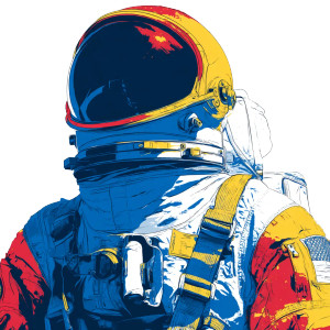Nasa Astronaut Vector Vinyl Car Decal Sticker – Waterproof & UV-Resistant 8"