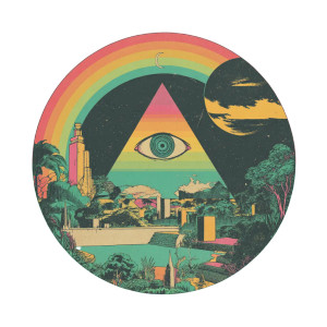 Surreal Ayahuasca Visions Vinyl Car Decal Sticker – Waterproof & UV-Resistant 8"