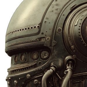 Biomechanical Cockpit Vinyl Car Decal Sticker – Waterproof & UV-Resistant 8"